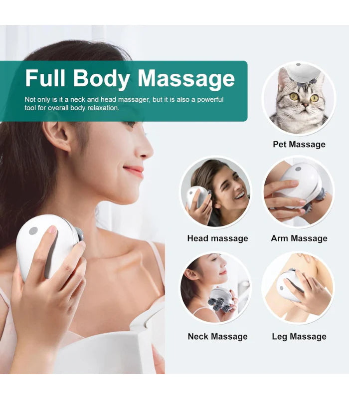 Jorsor Electric Scalp Massager – 360° Deep Kneading, Cordless Head Relaxer