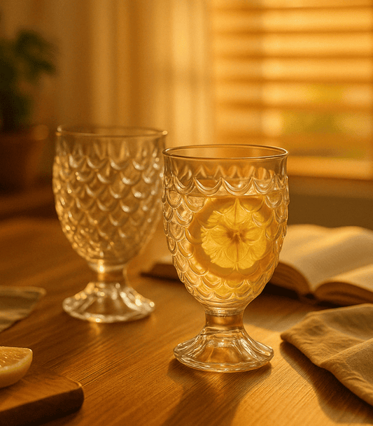 Deli 60ml Fish Scale Shot Glass Set of 6 – Textured Heavy Base Whiskey Glasses