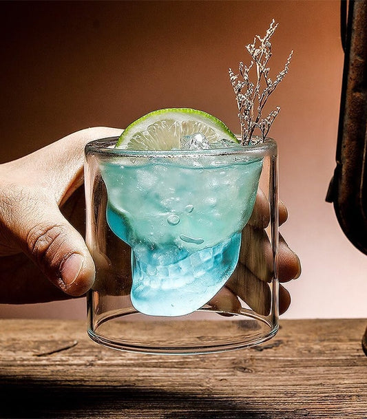 150ml Skull Glass Tumbler – Double Wall Whiskey, Cocktail Glass for Bar, Party & Gifting