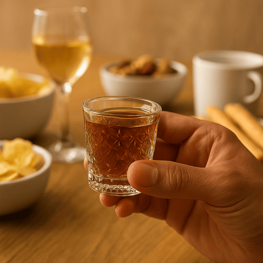 Diamond Cut Shot Glass Set – 60ml Heavy Base Whiskey & Liquor Glasses, Set of 6