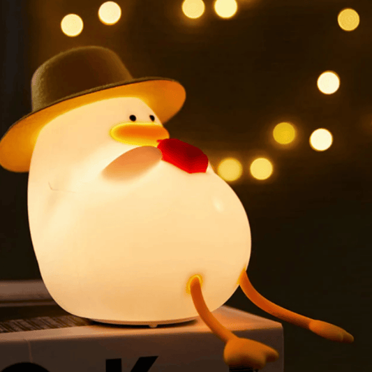 Duck Silicone LED Night Lamp – Rechargeable Touch Control Cute Light for Kids & Home Decor