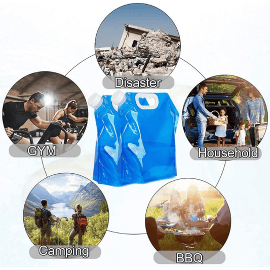 10L Folding Water Bag – Portable Collapsible Water Container with Handle & Spout for Camping, Hiking, and Emergency Use