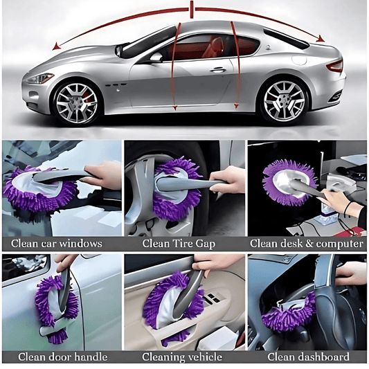 Mini Car Duster – Microfiber Cleaning Brush for Interior and Exterior Dust Removal