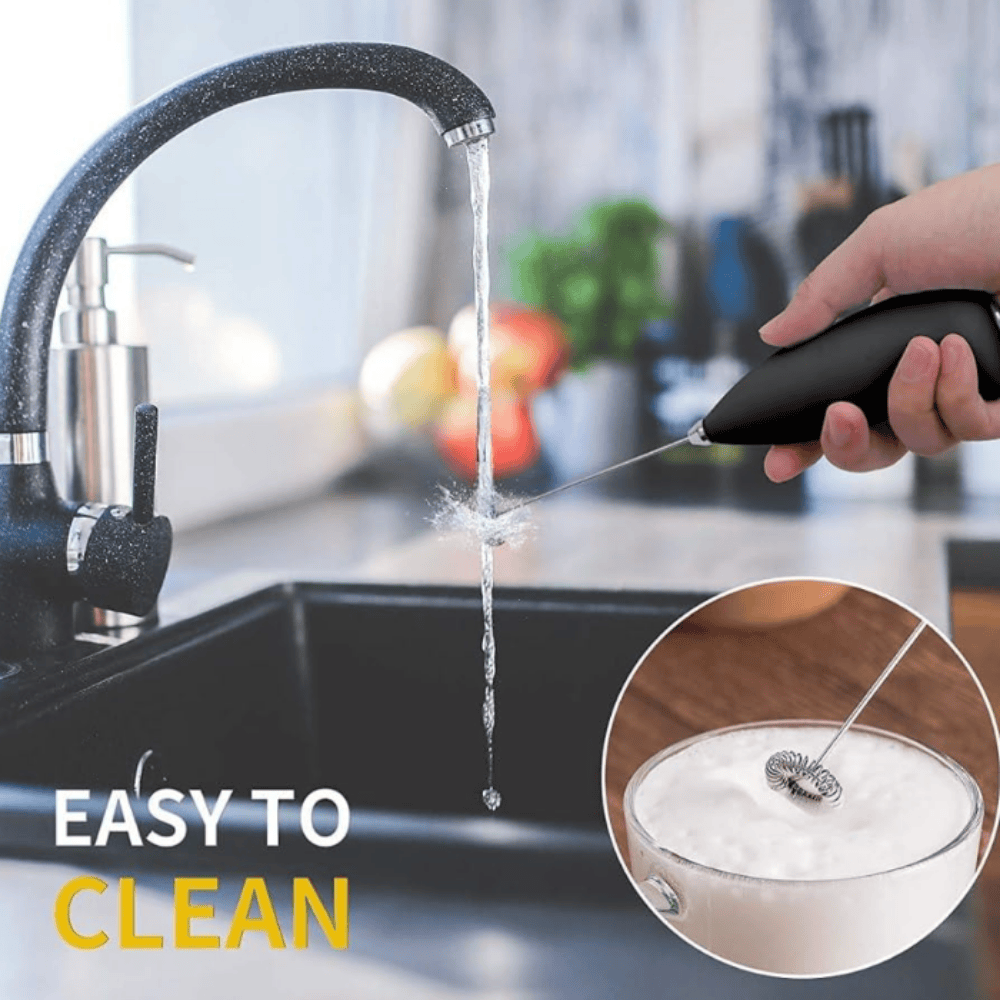Electric Handheld Milk Frother Coffee Maker | Portable Foam Whisk for Lattes, Cappuccinos & Beverages