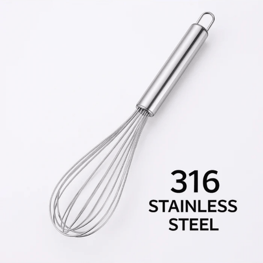 10-Inch Stainless Steel Whisk | Durable Balloon Wire Whisk for Cooking, Baking, and Mixing