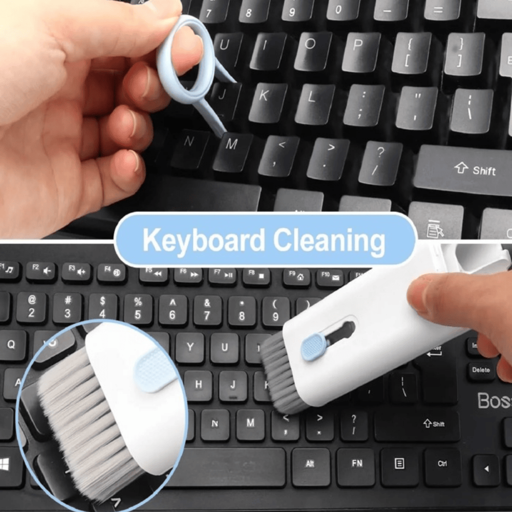 7-in-1 Keyboard Cleaning Brush Kit – Multifunctional Cleaner for Laptop, Earbuds, and Electronics