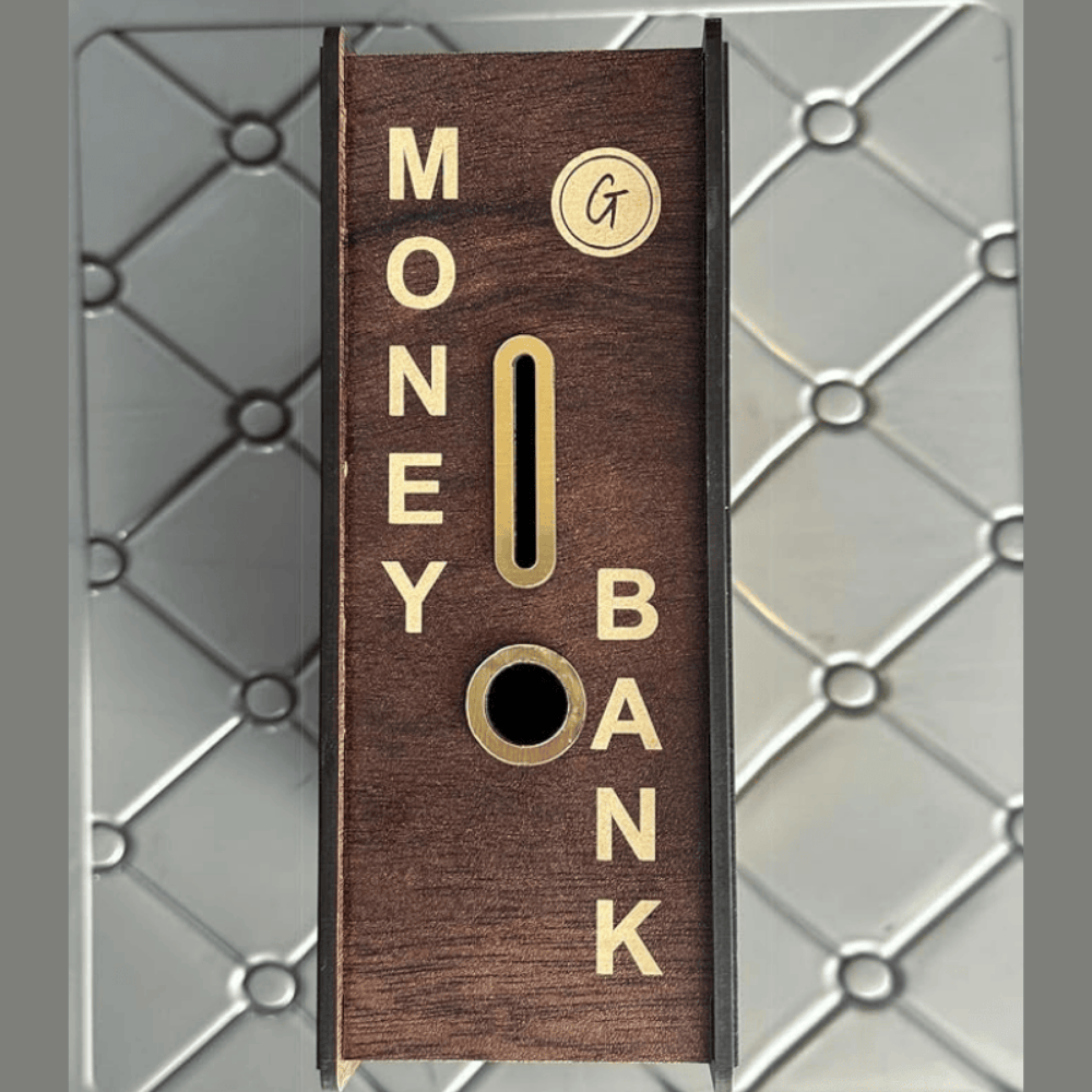 Wooden Money Bank – ₹1,00,000 Savings Challenge Box with Numbered Slots for Smart Saving & Gifting