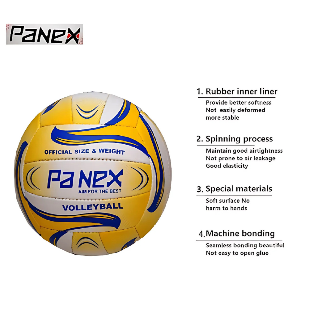 PANEX Winner Volleyball – Official Size & Weight, Soft Touch PU Leather, Durable for Indoor & Outdoor Play