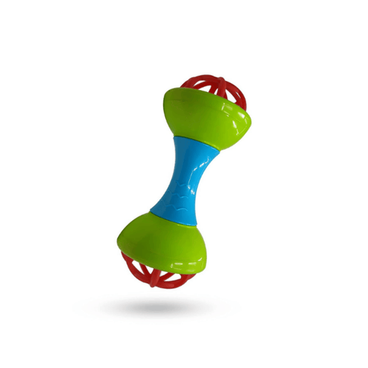 Baby Rattle Toy – Colorful Handheld Infant Rattler with Dual Ball Ends for Sensory Development & Play