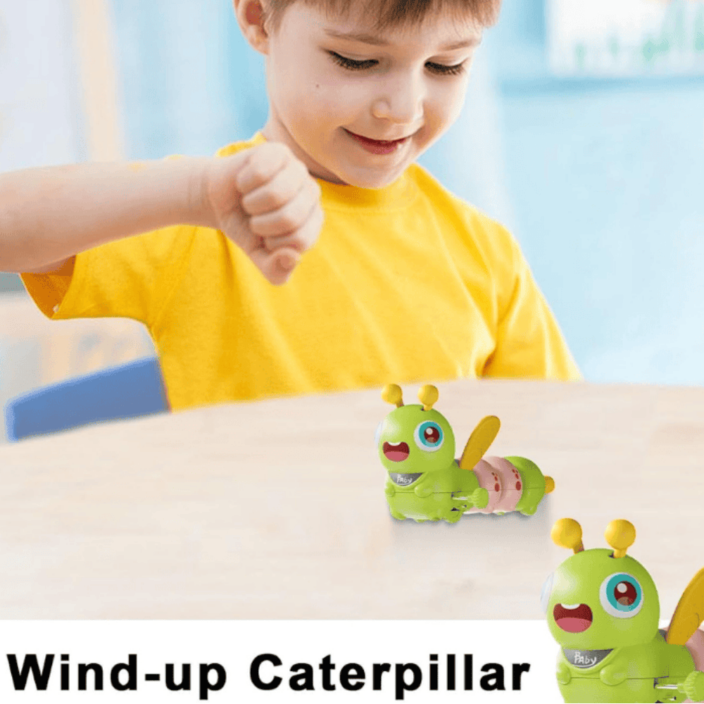 Wiggle Wings Baby Crawling Toy – Cute Caterpillar with Moving Wings, Pull-Back Action, and Music for Infant Play & Development