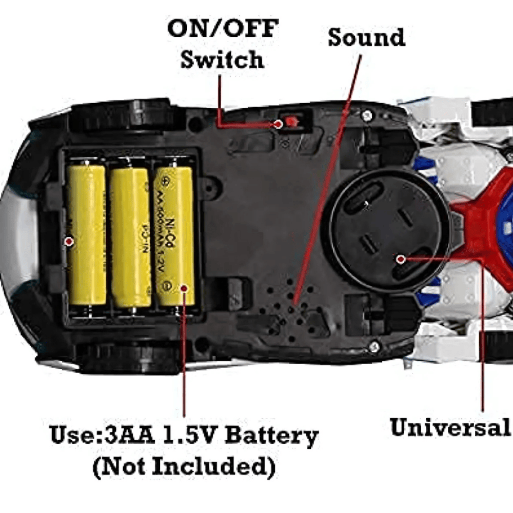 Transforming Robot Car Toy – 2-in-1 Electric Convertible Car to Robot with Lights, Sound & Universal Movement (Battery Operated)