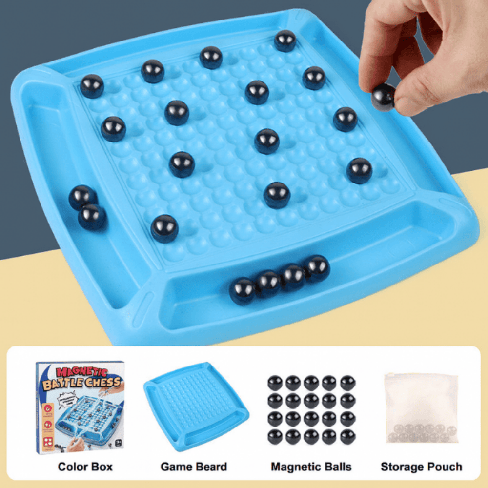 Magnetic Battle Chess Strategy Game – 2 Player Magnetic Board Game for Kids & Adults, Brain Teaser Puzzle (YY7)