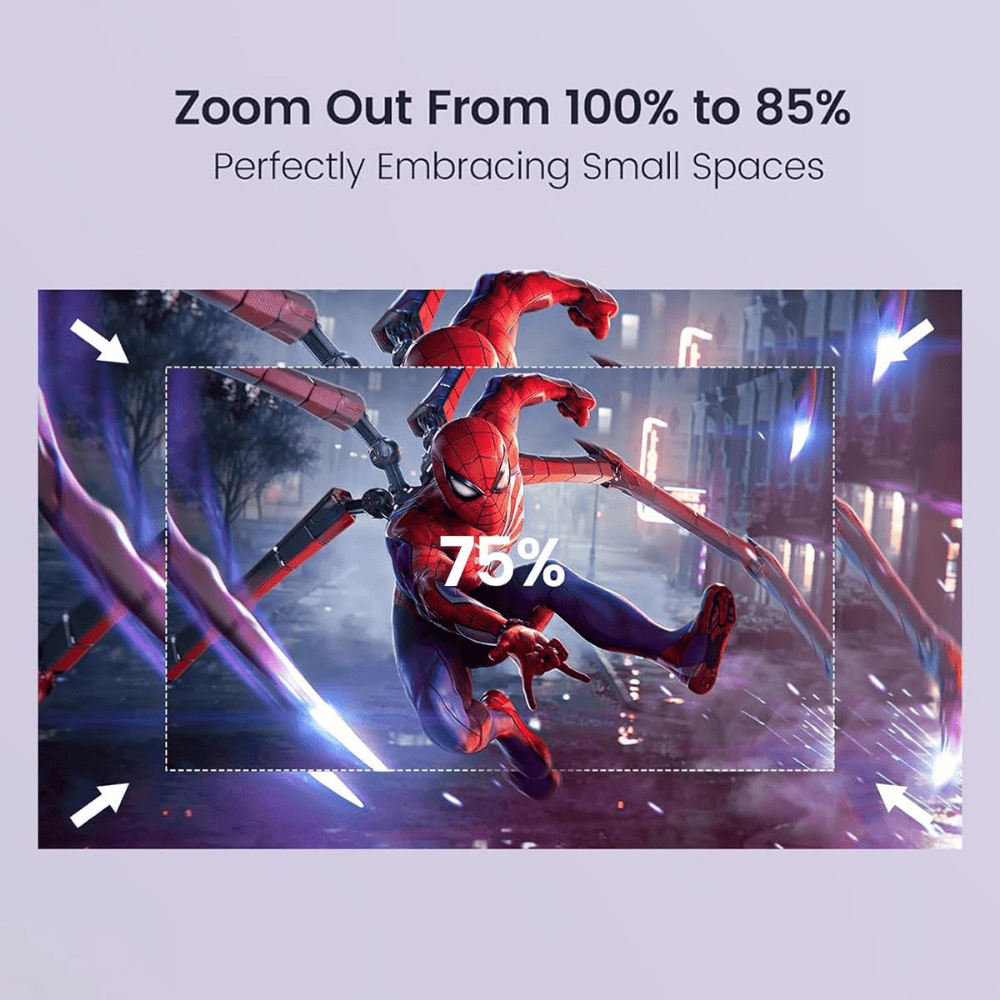 PRIDAX Beam P400 Projector (White) - Full HD Smart Portable