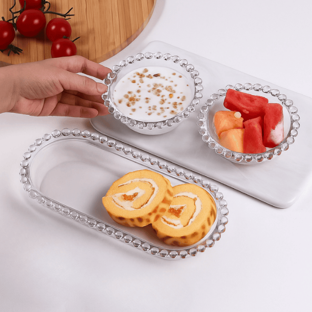 Premium Glass Bowl Set – 2 Pieces (3.5 Inch) – Elegant Dessert, Cereal & Snack Serving Bowls BL-4829