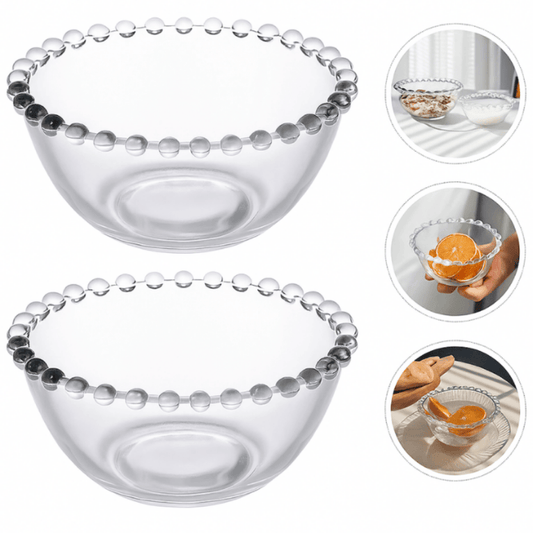 Premium Glass Bowl Set – 2 Pieces (4.5 Inch) – Elegant Dessert, Cereal & Snack Serving Bowls BL-4828