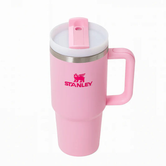 Stanley Quencher H2.0 FlowState Tumbler – 40oz / 1.18L Rose Pink, Vacuum Insulated Stainless Steel with Handle & Straw