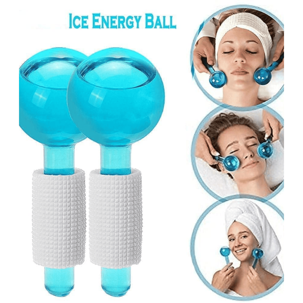 Beauty Crystal Face Massage Balls – Cooling Glass Globe Therapy for Skin Tightening & Puffiness Reduction