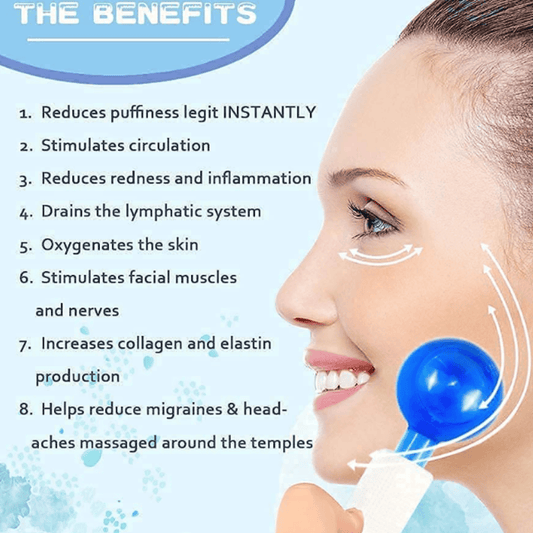 Beauty Crystal Face Massage Balls – Cooling Glass Globe Therapy for Skin Tightening & Puffiness Reduction