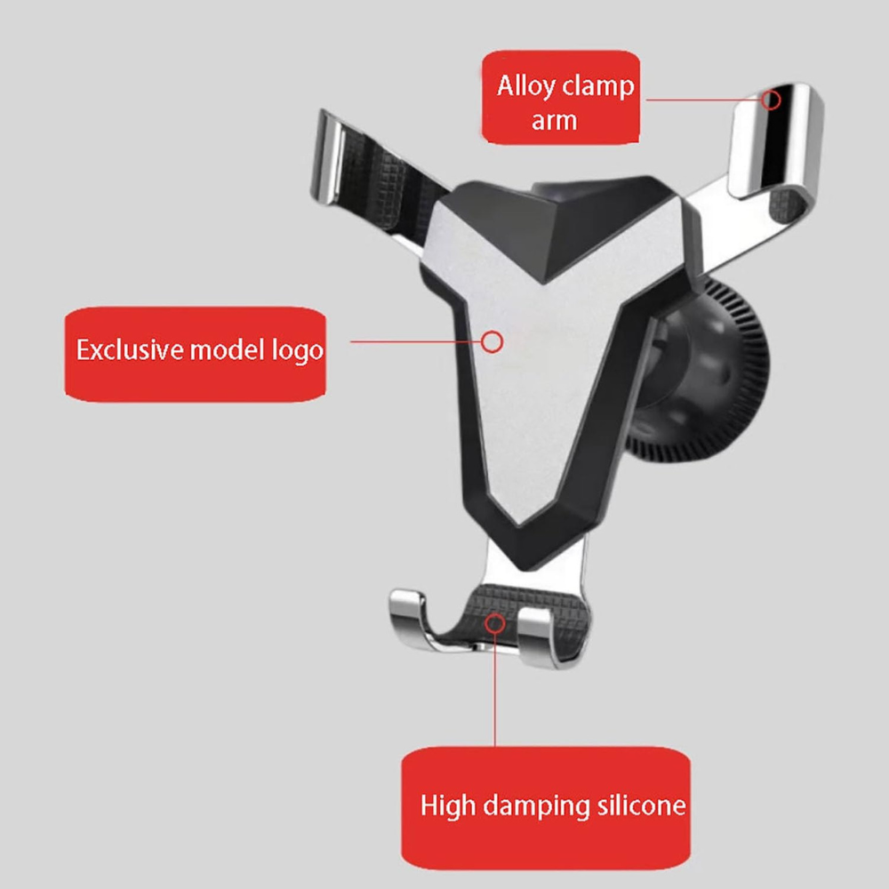 Gravity Car Mobile Holder for AC Vent – Automatic Clamp, 360° Rotating Phone Stand with Strong Metal Arms | Universal for All Smartphones