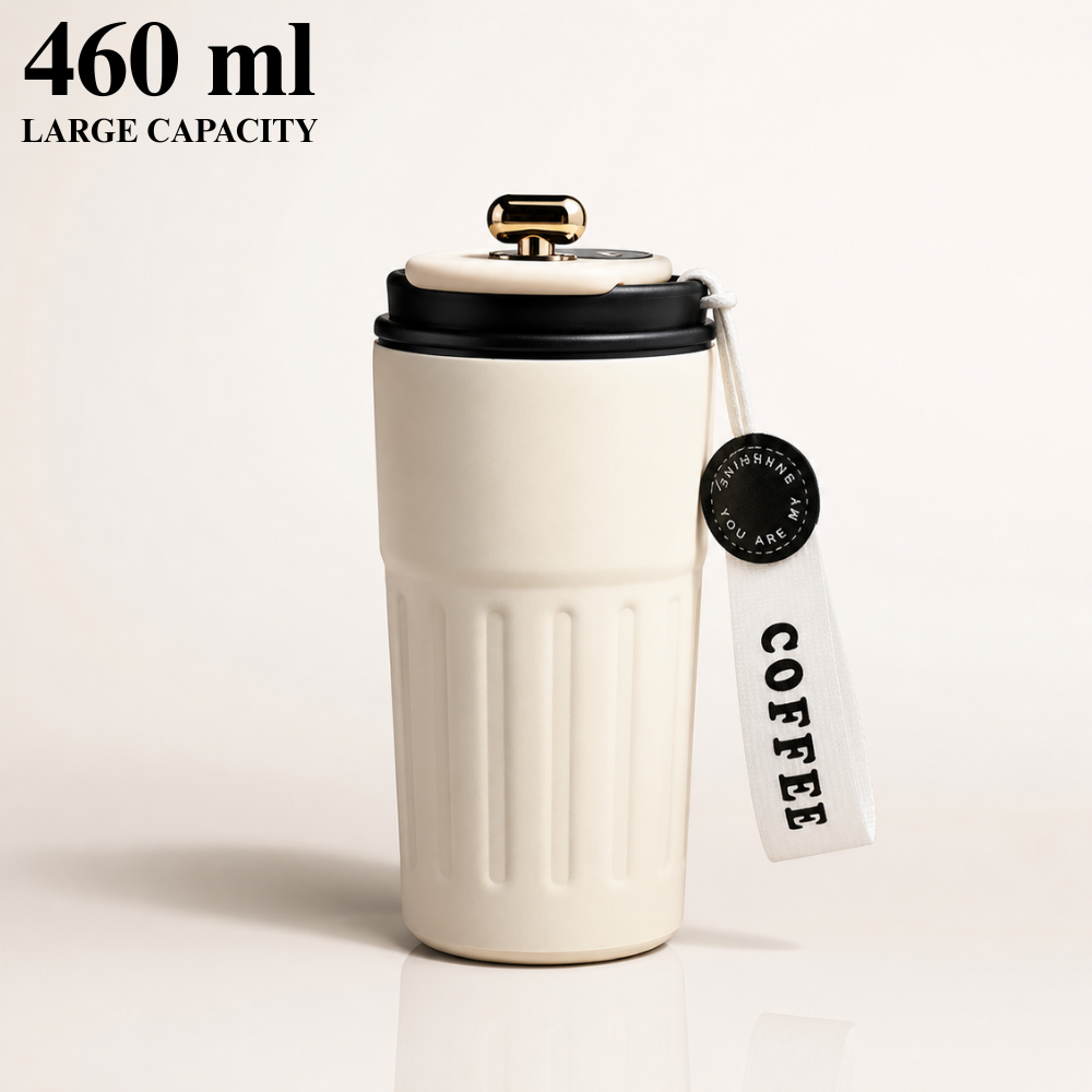 Smart Temperature 460ML Aesthetic Coffee Tumbler – Hot & Cold Vacuum Mug