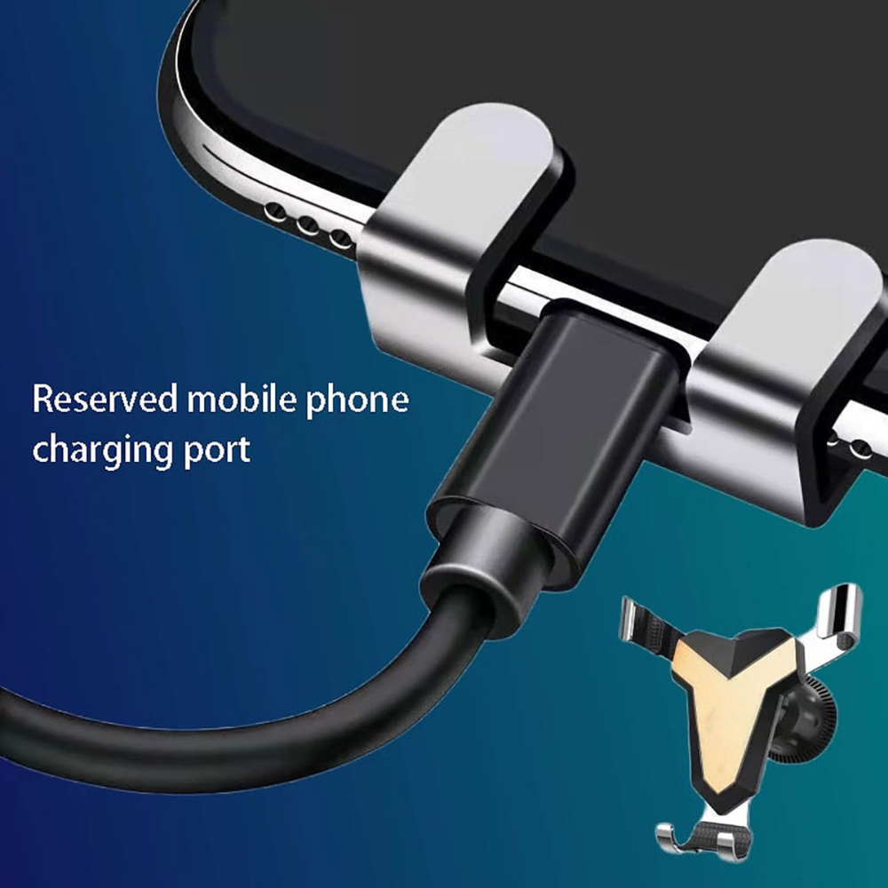 Gravity Car Mobile Holder for AC Vent – Automatic Clamp, 360° Rotating Phone Stand with Strong Metal Arms | Universal for All Smartphones