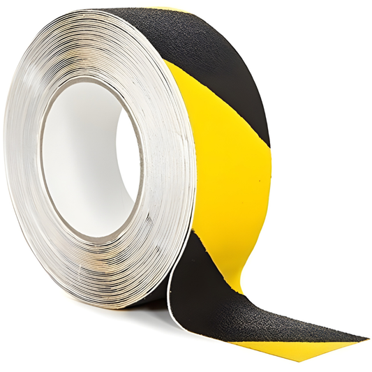 Heavy-Duty Anti-Slip Tape for Stairs & Floors – Black & Yellow Safety Grip Tape for Indoor/Outdoor Use – Strong Adhesive, Waterproof, Slip-Resistant Traction Tape for Home, Office, Factory & Warehouse- 50 MM X 5 MTR