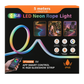 LED Neon Rope Light IC-RGB 5M – Smart App Control, 5V USB Powered, Flexible Silicone Strip, Outdoor Waterproof IP68