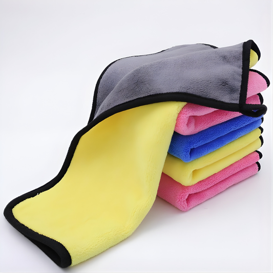 JORSOR Premium Microfiber Cleaning Cloths 30 X 30 CM– Ultra Soft, Super Absorbent, Lint-Free Dual-Sided Towels for Car, Kitchen & Home – Quick Dry, Streak-Free Cleaning (Pack of 3)