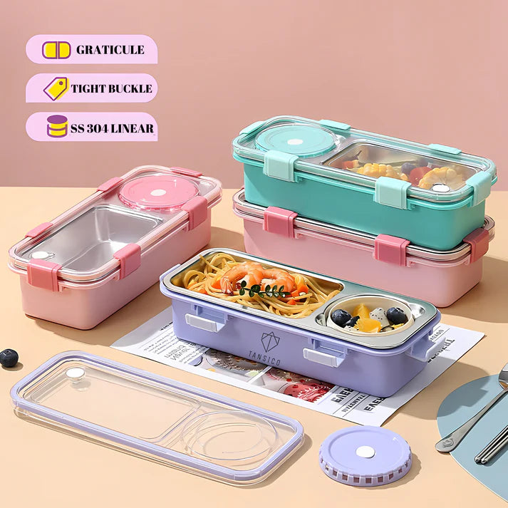 2 Compartment SLEEK REVO LUNCH BOX