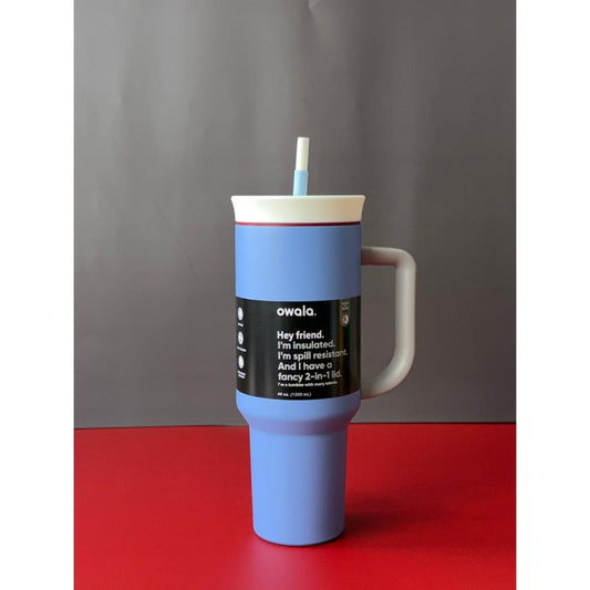 JORSOR 40oz Stainless Steel Travel Tumbler with Handle & Straw | Insulated Large Cup for Hot & Cold Drinks | Leak-Resistant Dual-Lid | Office, Gym, Car, Home Use