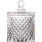Green Apple Large Glass Candy Jar with Lid – Decorative Diamond-Cut Storage Container