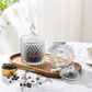 Green Apple Large Glass Candy Jar with Lid – Decorative Diamond-Cut Storage Container