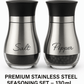 Premium Stainless Steel Salt & Pepper Shaker Set 2 Pcs – 130ml Seasoning Dispensers for Kitchen & Dining