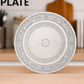 Elegant Glass Dinner Plate Set – 6 Pcs Decorative Transparent Plates for Dining, Serving & Special Occasions