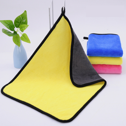 JORSOR Premium Microfiber Cleaning Cloths 30 X 30 CM– Ultra Soft, Super Absorbent, Lint-Free Dual-Sided Towels for Car, Kitchen & Home – Quick Dry, Streak-Free Cleaning (Pack of 3)