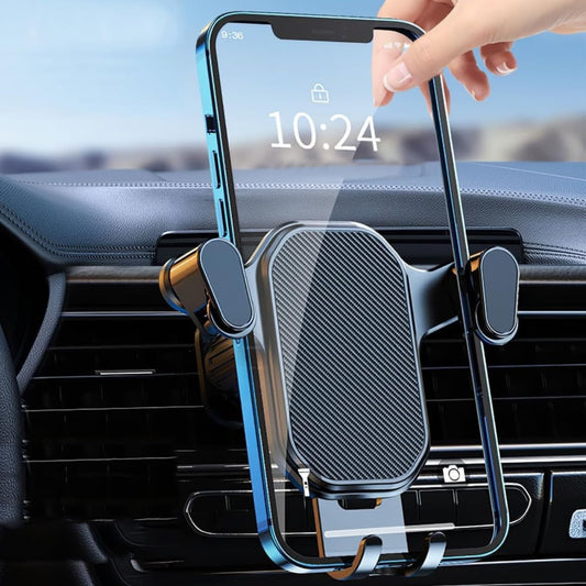 Car Air Vent Phone Holder | Gravity Auto-Lock Cradle Mount | 360° Rotation | Anti-Shake Mobile Stand for Car | One-Hand Operation | Compatible with 4.7″–7″ Smartphones