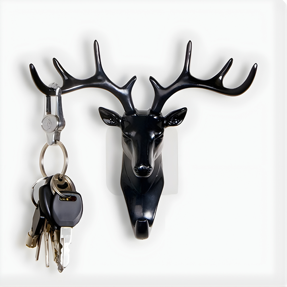 Stylish Deer Head Wall Hook – Modern Key Holder & Decorative Wall Hanger for Home, Office & Entryway | Strong Adhesive Hook for Keys, Bags, Accessories & Daily Essentials