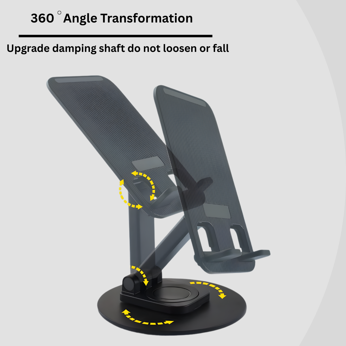 JORSOR Portable Phone & Tablet Stand for Mobile & Tablet -Adjustable Desk Holder with Anti-Slip Base for Work, Study & Entertainment - Solid Desk Stand for Office, Kitchen & Bedside Use