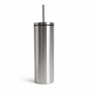 Premium Stainless Steel Vacuum Insulated Bottle 600ml – Reusable Slim Travel Tumbler with Steel Straw