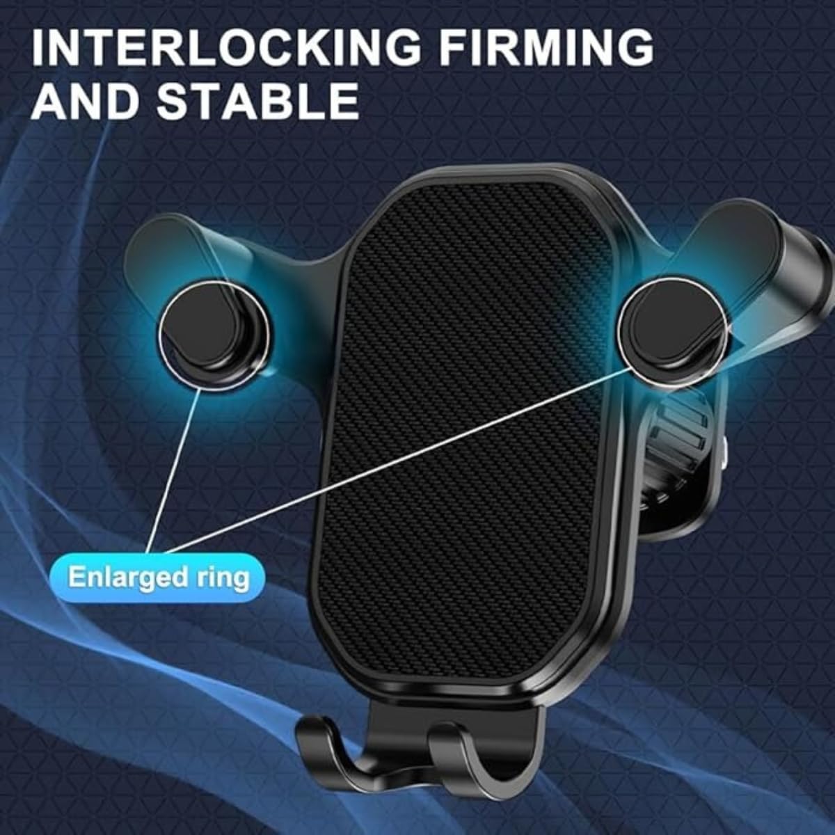 Car Air Vent Phone Holder | Gravity Auto-Lock Cradle Mount | 360° Rotation | Anti-Shake Mobile Stand for Car | One-Hand Operation | Compatible with 4.7″–7″ Smartphones