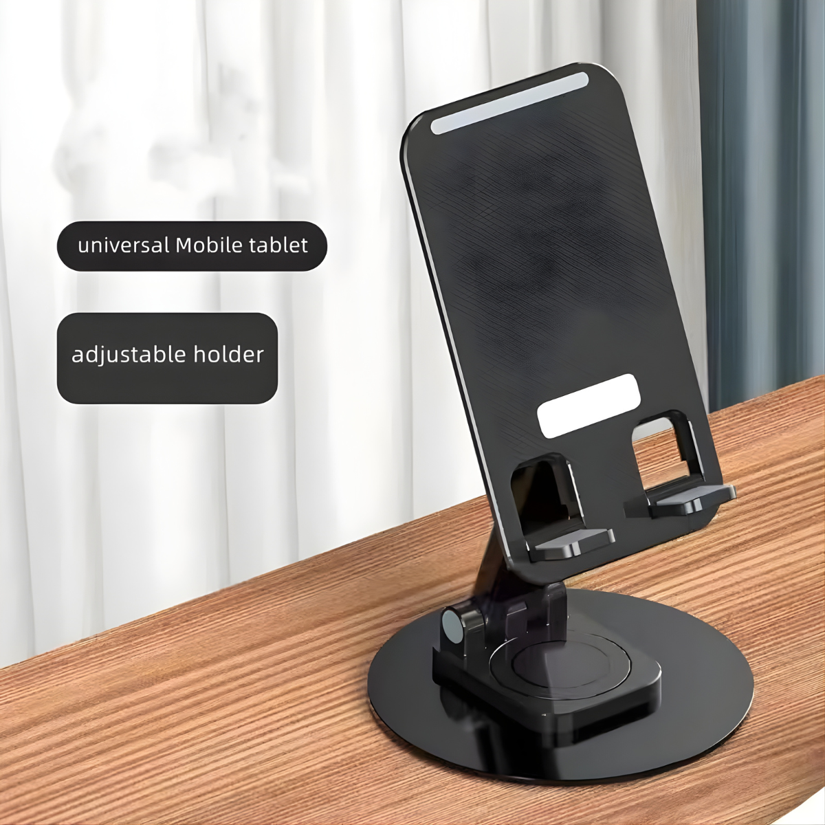 JORSOR Portable Phone & Tablet Stand for Mobile & Tablet -Adjustable Desk Holder with Anti-Slip Base for Work, Study & Entertainment - Solid Desk Stand for Office, Kitchen & Bedside Use