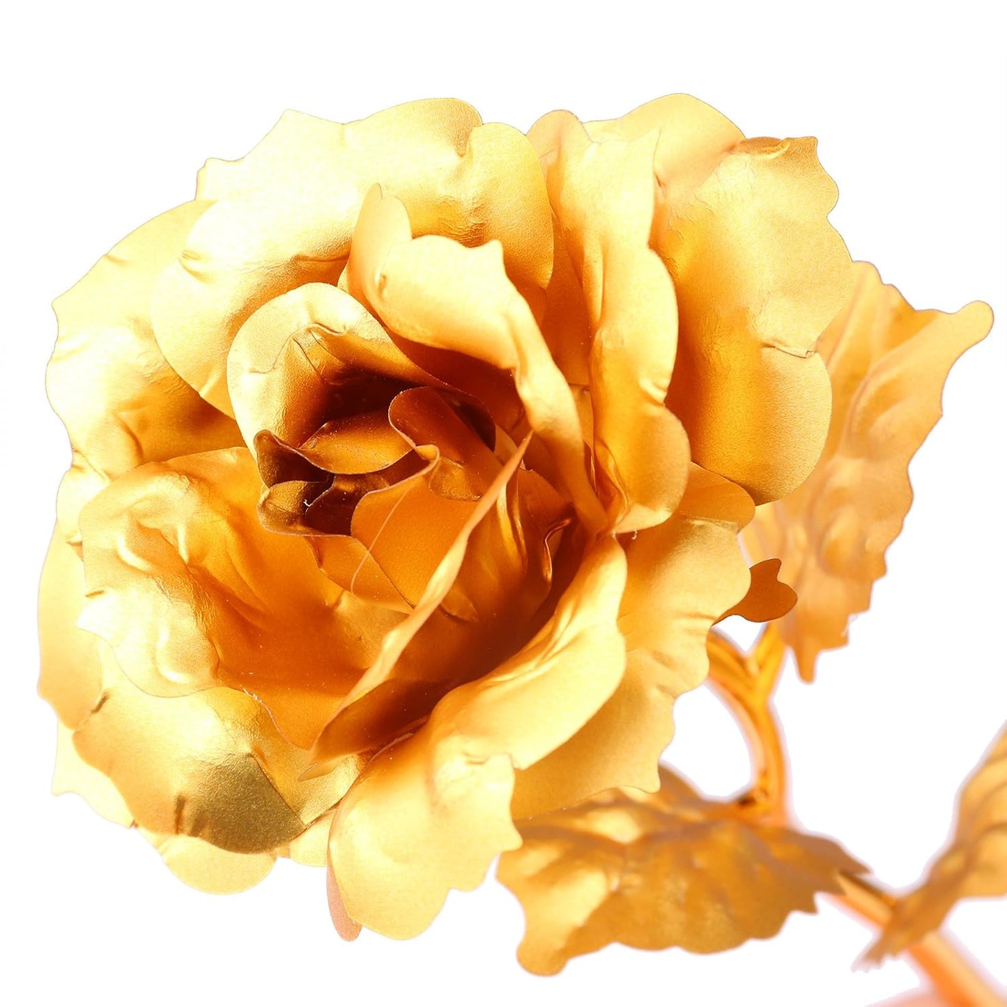 24K Golden Rose Flower with Premium Gift Box – Artificial Gold Plated Forever Rose for Valentine, Anniversary, Birthday & Romantic Home Décor