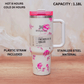 Stanley Quencher H2.0 Tumbler 1.18L – Pink Floral Print with Handle & Straw