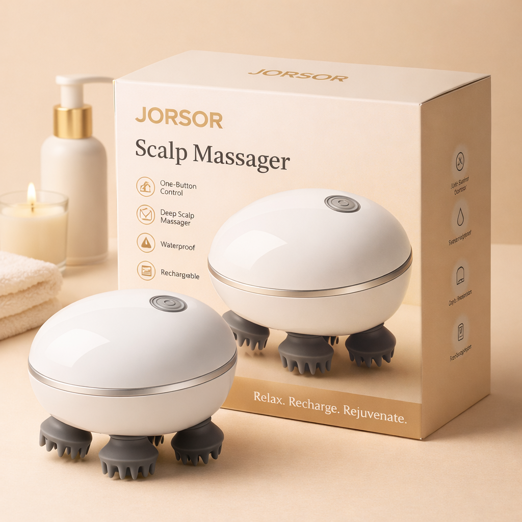 JORSOR Electric Scalp Massager – Deep Relaxation Head Massage Tool