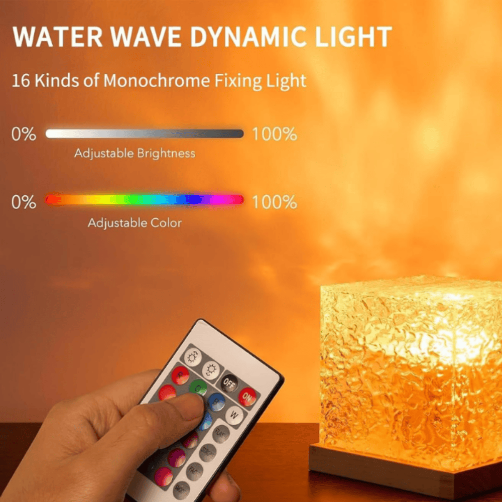 Led Water Ripple Water Ripple Lamp – LED Dynamic Projection Light with Remote Control ...