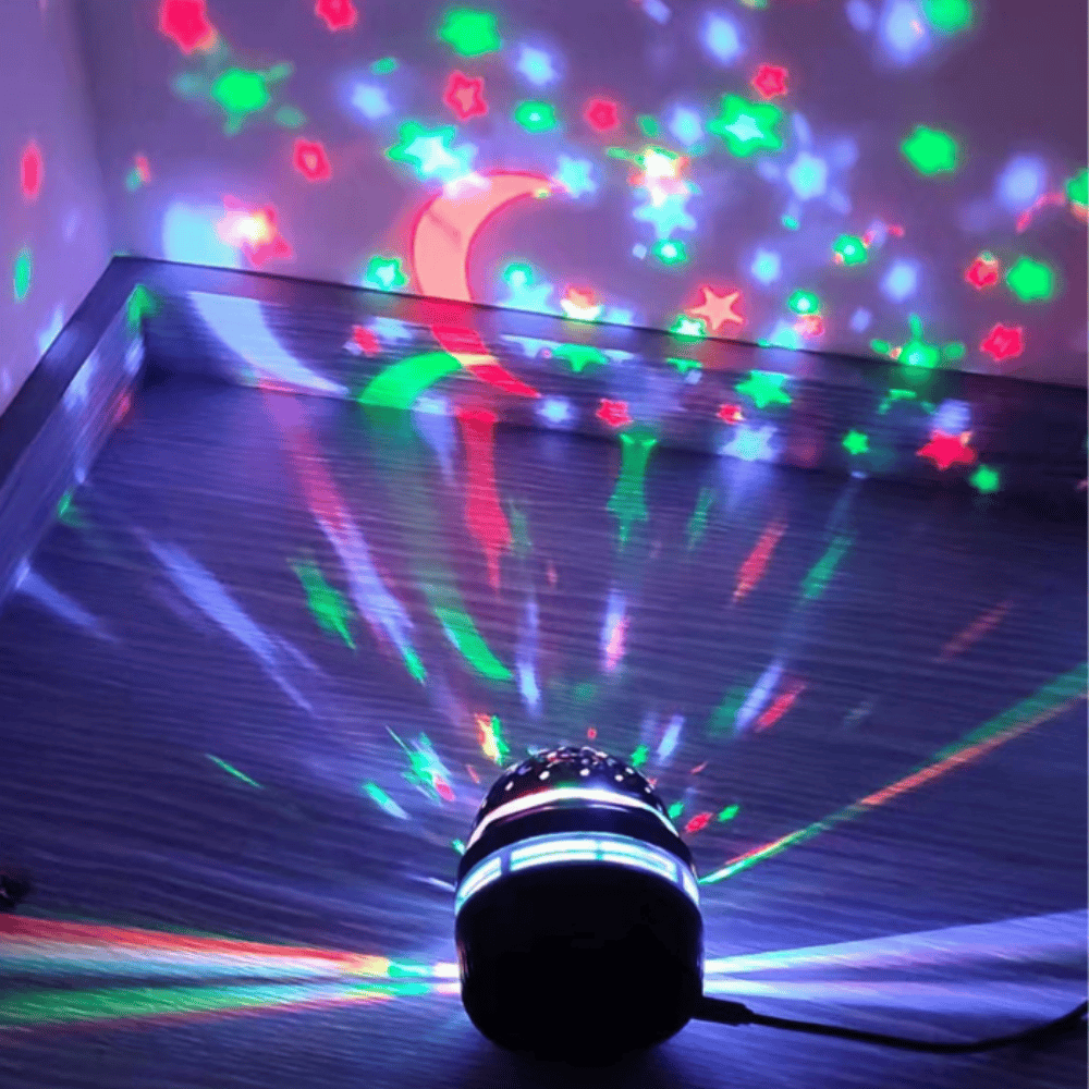 LED Mini Star Projector Light – USB Rechargeable Night Lamp with Rotating Starry Sky & Moon Projection for Bedroom, Kids, and Home Decor