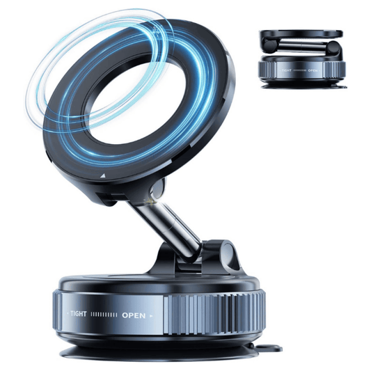 Premium Magnetic Vacuum Phone Holder for Car and Desk – 360° Rotation & Strong Grip