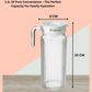 TANSICO 1.1 L Glass Water Jug with Handle & Lid – Clear Pitcher for Water, Juice & Beverages