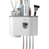 Wall Mounted Toothbrush Holder with 1 Cup and Storage Shelf – Compact Bathroom Organizer