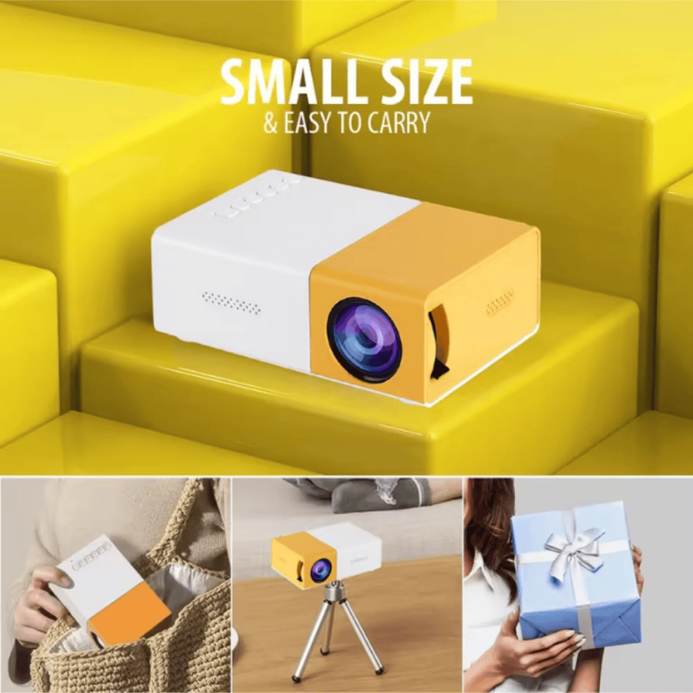 Mini Portable Projector – Compact LED Home Theater Projector for Movies, Gaming, and Presentations